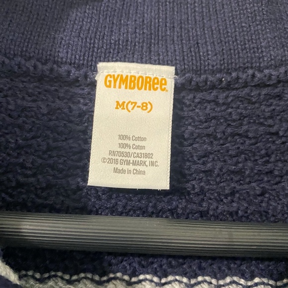 Gymboree Gray Blue Navy 1/4 button Sweater - Picture 5 of 7